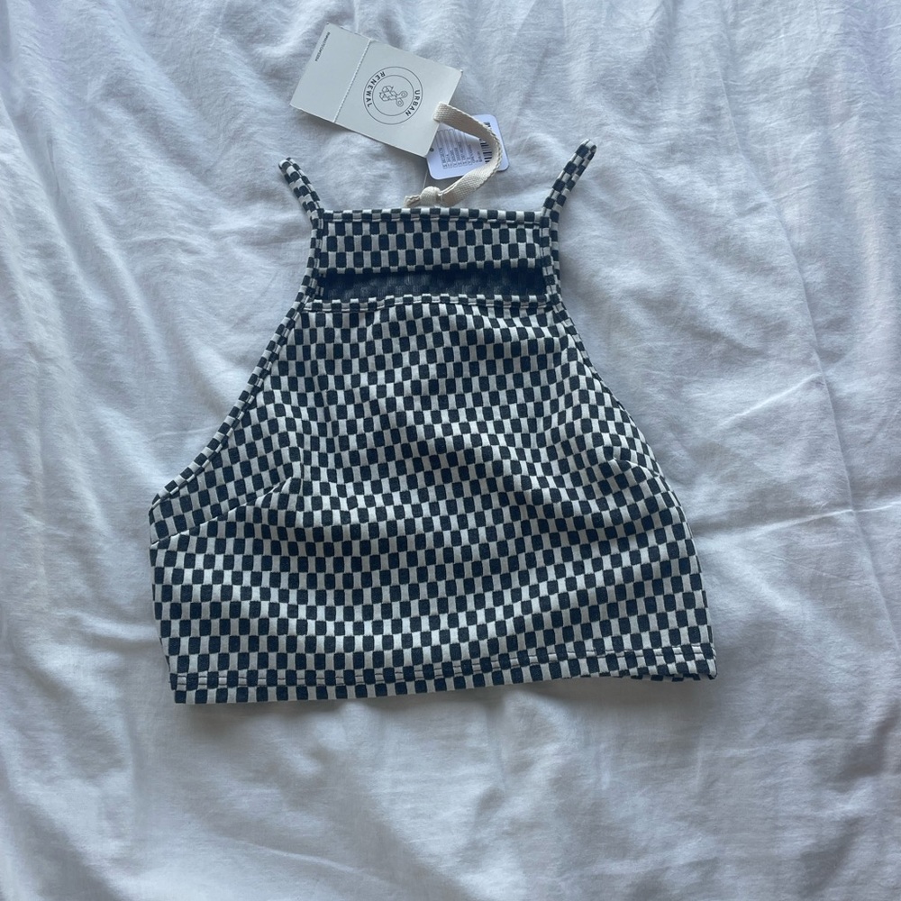 Checkered Halter Top